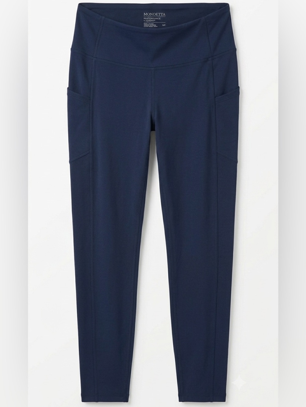 Mondetta Black High-Waisted Active Leggings Side Pockets Women’s Small